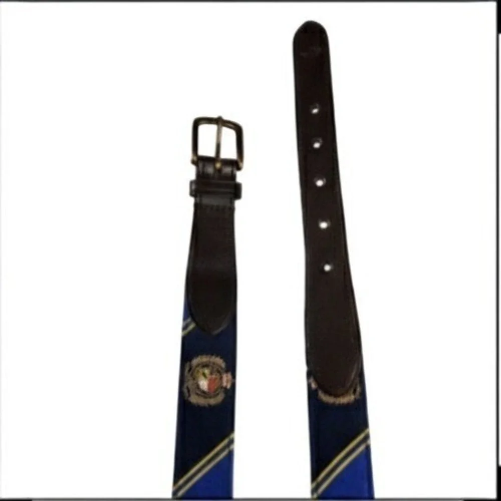 Ralph Lauren Boys Crest Webbed Belt Large L‎ Youth Women S Unisex New